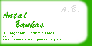 antal bankos business card